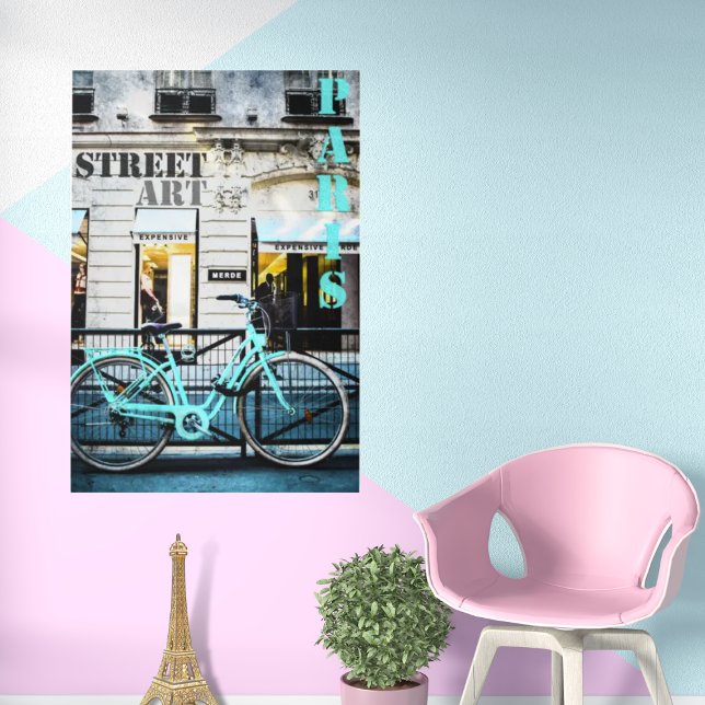 Foto Bicicleta azul en arte fotográfico de París (Subido por el creador)