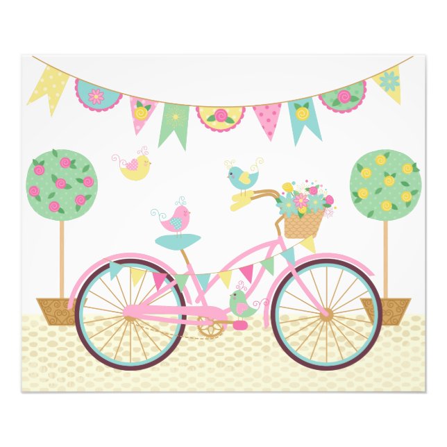 Foto Bicicleta rosa cúpula (Frente)
