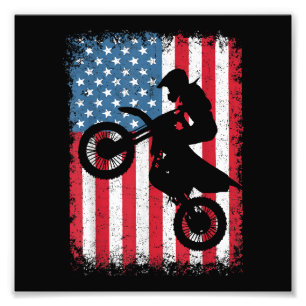 Foto Bicicleta Sucia Bandera Estadounidense Motocross B