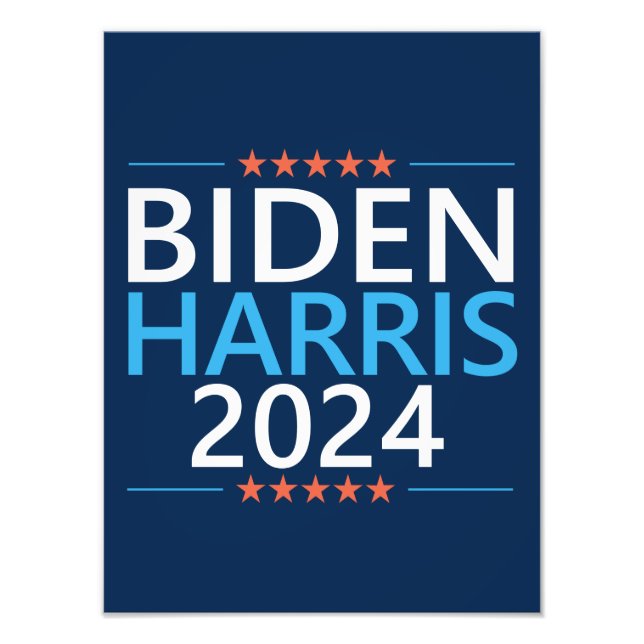 Foto Biden Harris 2024 por las elecciones presidenciale (Frente)