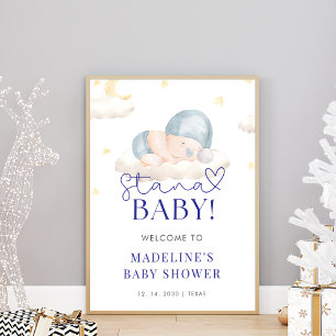 Foto Bienvenida a la ducha Santa Baby Boy