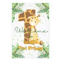 Bienvenida al 1er Cumpleaños de la Jirafa Adorable