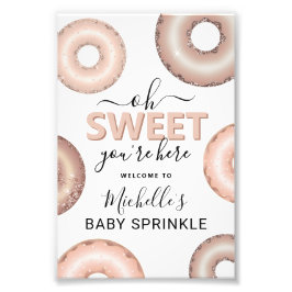 Foto Bienvenida Bebé Rosquilla Brillante Niña