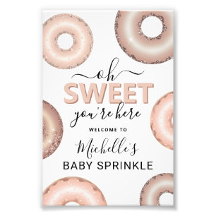 Foto Bienvenida Bebé Rosquilla Brillante Niña