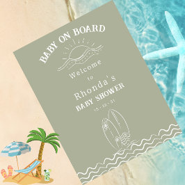 Foto Bienvenidos a Baby Shower Neutral Green