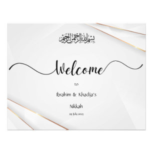 Foto Bienvenidos a nuestro Nikkah - Letrero de Boda Isl