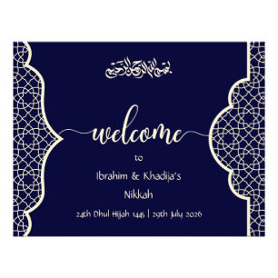 Foto Bienvenidos a nuestro Nikkah - Letrero de Boda Isl