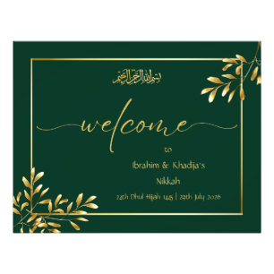 Foto Bienvenidos a nuestro Nikkah - Letrero de Boda Isl