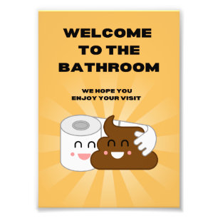 Foto Bienvenidos al baño, disfrute de su visita. Divert
