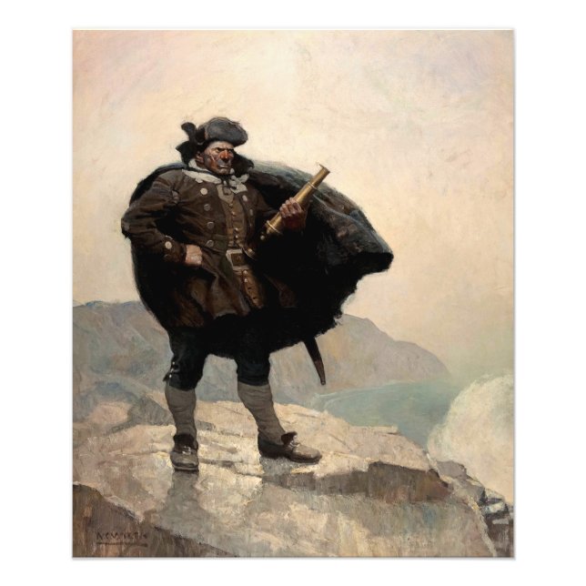 Foto Billy Bones, Treasure Island, por N. C. Wyeth (Frente)