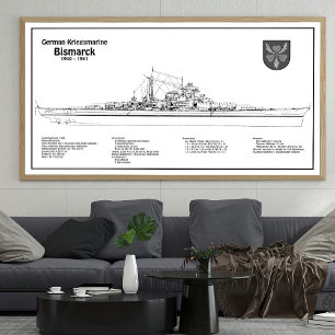 Foto Bismarck - Planes Blueprint de Battleship