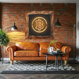 Foto BITCOIN lidera como decoración de oficina LOGO art