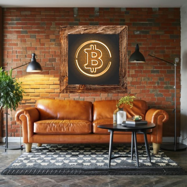 Foto BITCOIN lidera como decoración de oficina LOGO art (Subido por el creador)