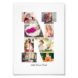 Foto Black and White Letter N Photo Collage