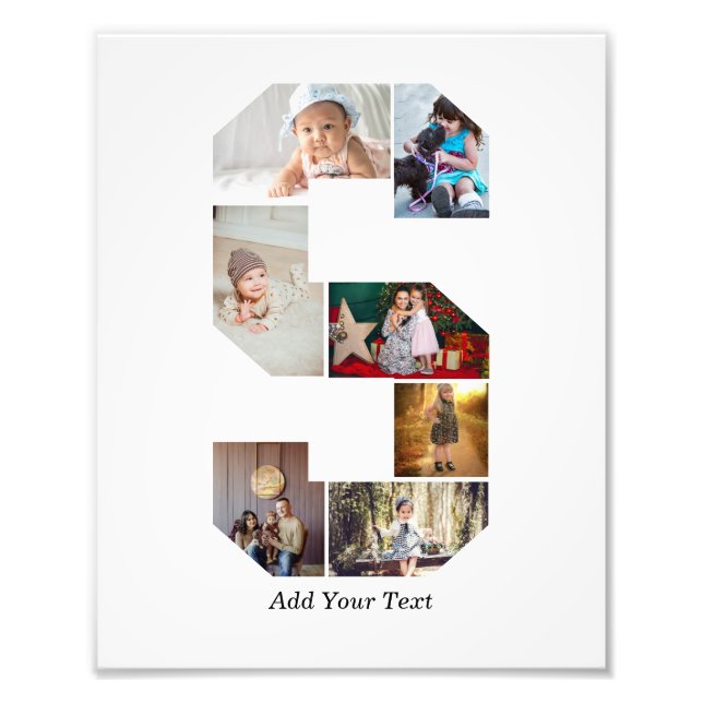 Foto Black and White Letter S Photo Collage (Frente)