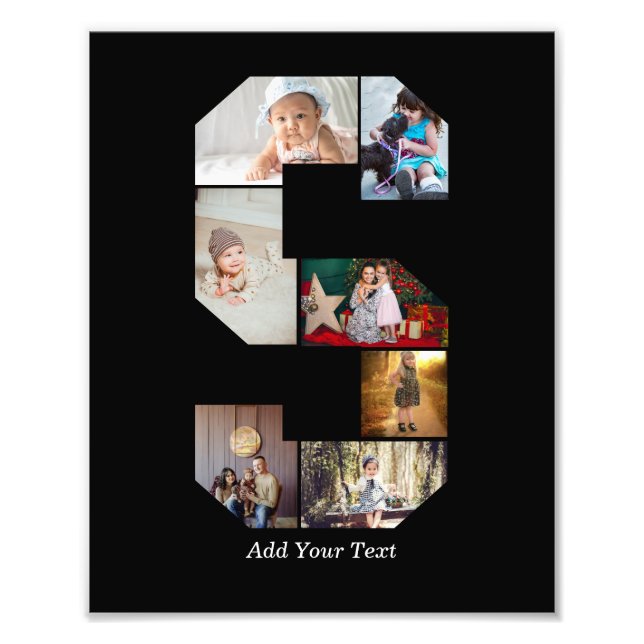 Foto Black and White Letter S Photo Collage (Frente)