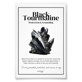 Foto Black Tourmaline Crystal Meaning Poster