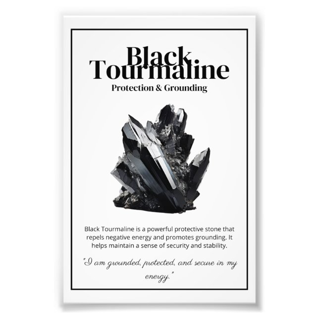 Foto Black Tourmaline Crystal Meaning Poster (Frente)