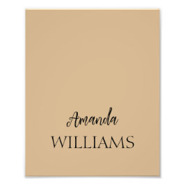 Foto Black Trendy Elegant First Name | Tan Brown