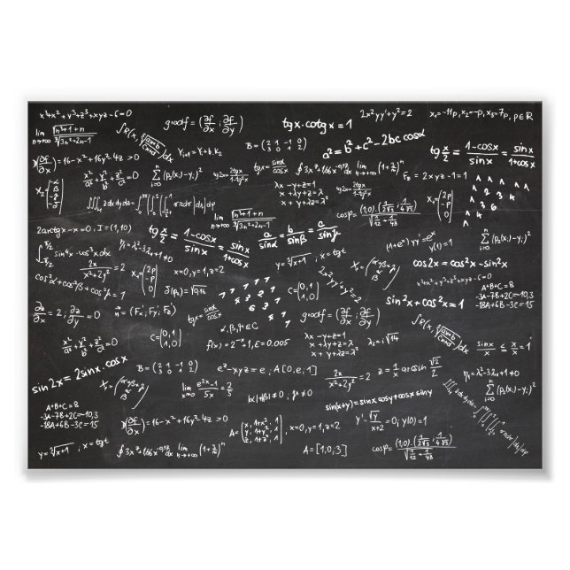 Foto Blackboard con fórmulas matemáticas (Frente)