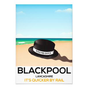 Foto Blackpool "me besa aprisa" poster del tren del