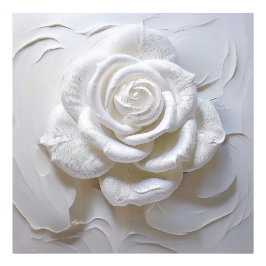 Foto Blanco Sobre Blanco - Rosa Esculpida