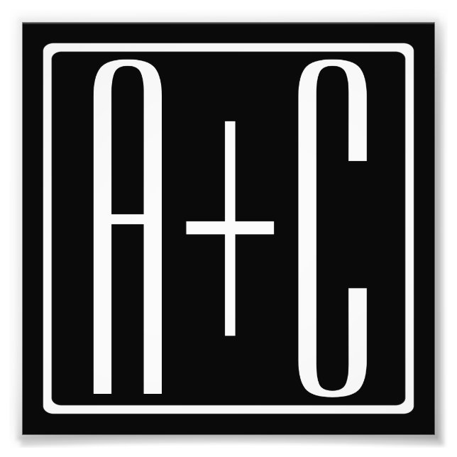 Foto Blanco y negro | Iniciales de parejas (Frente)