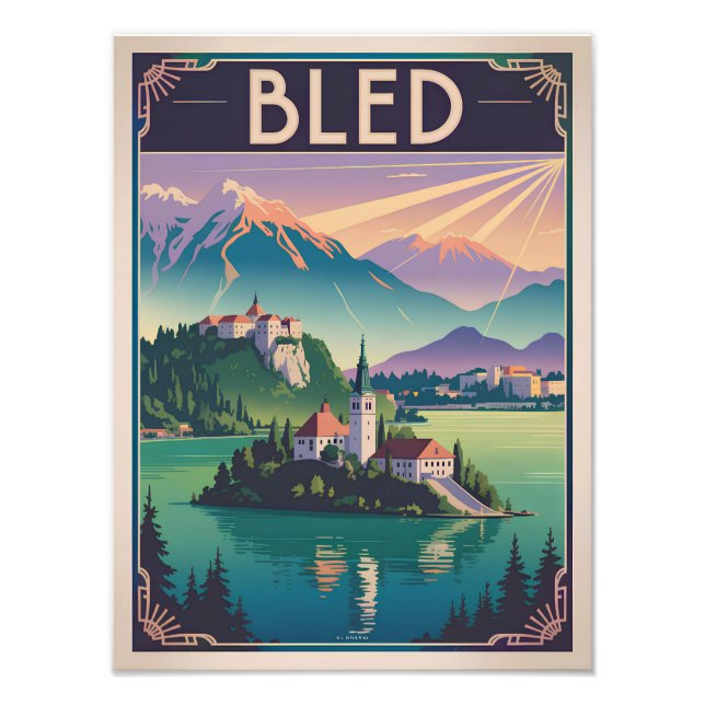 Foto Bled Eslovenia antiguo (Frente)