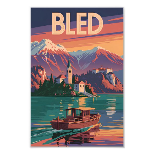 Foto Bled Eslovenia vintage (Frente)