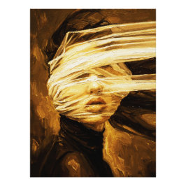 Foto Blindfolded Woman – Surreal Oil Art