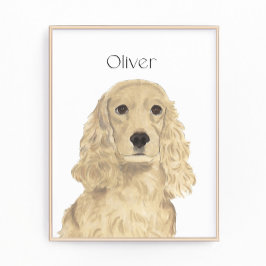 Foto Blonde Tan Golden Cocker Spaniel Art