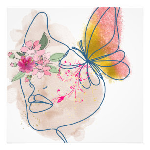 Foto Bloom de mariposa - Arte abstracto de cara floral"