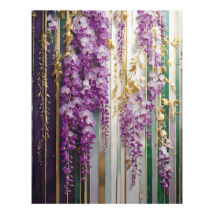 Foto Blooming Wallpaper Violet Gold Wisteria