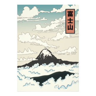 Foto Bloque de arte del Monte Fuji Japón.