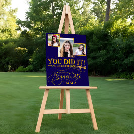 Foto Blue Gold Graduation Multi Photo Keepsake