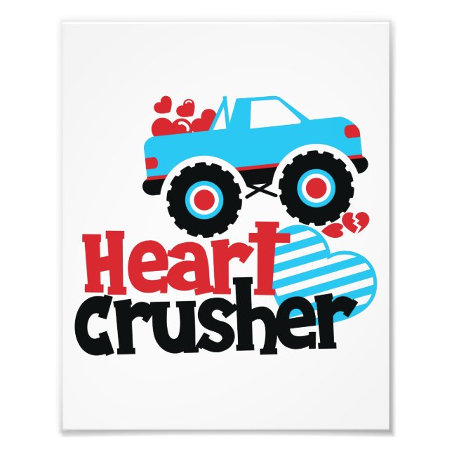Foto Blue Monster Truck Heart Crusher Valentine (Frente)