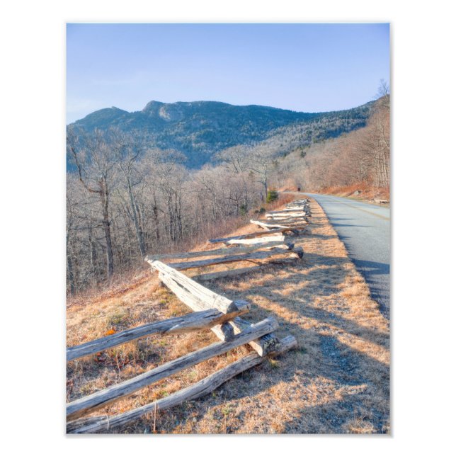 Foto Blue Ridge Parkway y la montaña Grandfather (Frente)