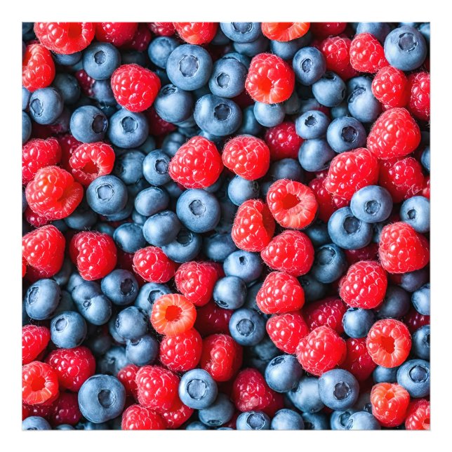 Foto Blueberries and Raspberries (Frente)