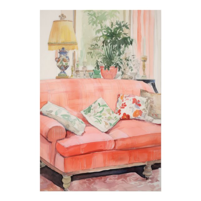 Foto Blush Comfort – Sofá Rosa Acuarela Sala (Frente)