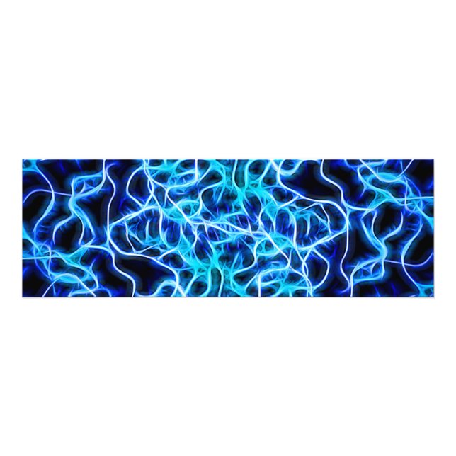 Foto Bobina Tesla de Relámpago de Neón Eléctrico Azul (Frente)