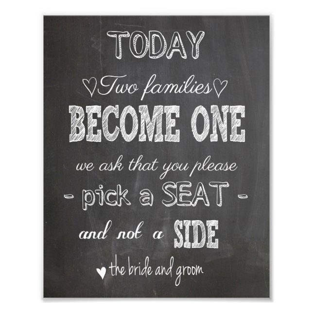 Foto Boda de Chalkboard firma que dos familias se convi (Frente)