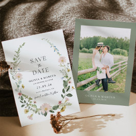 Foto Boda De Flor Silvestre Guardar La Invitación 
