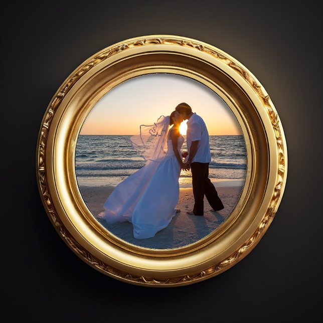 Foto boda de forma circular de 10" de diámetro (Trim for a 10" Diameter Circle Shape Wedding Photo Print for your own frame)