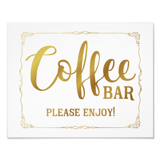 Foto boda de la barra de café firma negro (Frente)