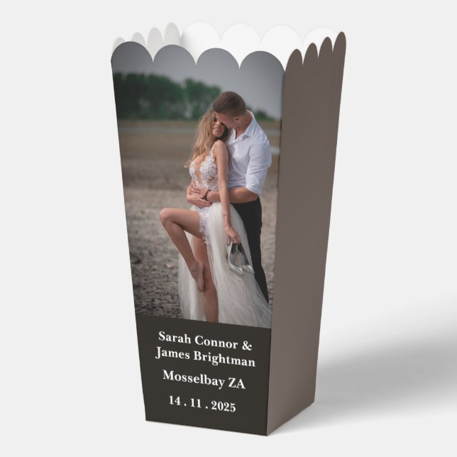 Foto Boda De Recién Hecha Gracias Cajas De Favor (Reverso )