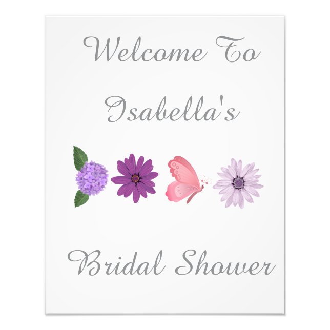 Foto Boda de Shower de Flor de Cosmos Personalizada  (Frente)