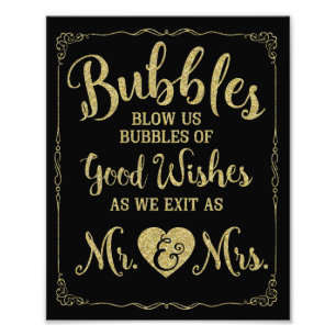 Foto boda de signo de burbuja boda poster, boda de oro