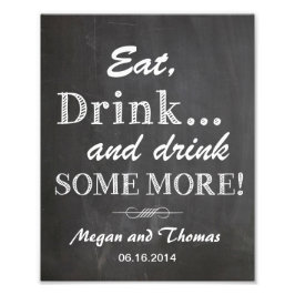 Foto Boda firma el estilo de Chalkboard divertido Comer