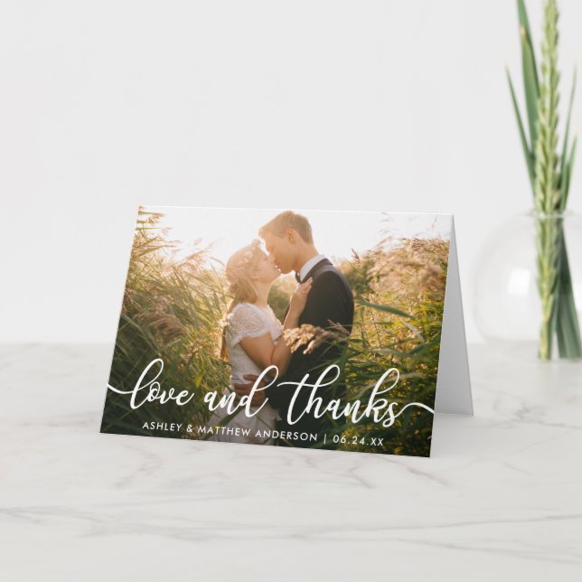 Foto boda Gracias | Amor y agradecimiento Fold (Anverso)