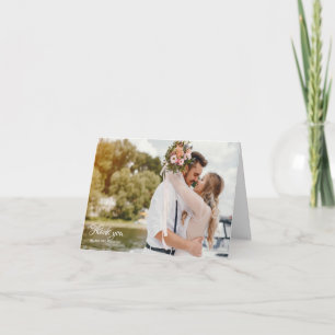 Foto boda Gracias Tarjeta plegada